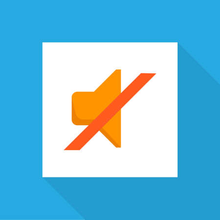 Silent icon flat symbol. Premium quality isolated quiet element in trendy style.の写真素材