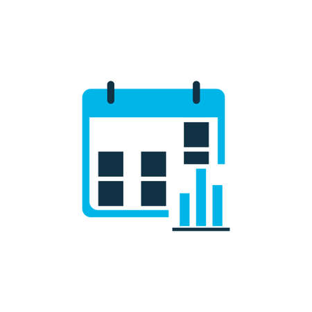 Statistical reports icon colored symbol. Premium quality isolated schedule element in trendy style.の写真素材