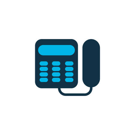Landing phone icon colored symbol. Premium quality isolated old telephone element in trendy style.のイラスト素材
