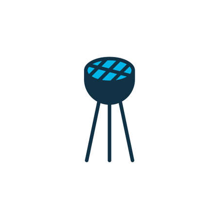 Bbq icon colored symbol. Premium quality isolated barbecue element in trendy style.の写真素材