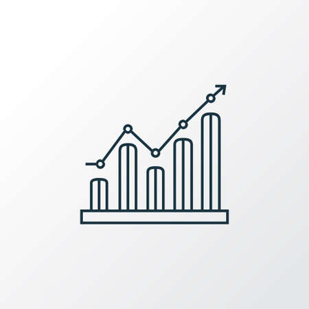 Graph icon line symbol. Premium quality isolated statistics element in trendy style.の写真素材