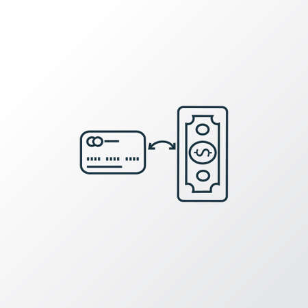 Card icon line symbol. Premium quality isolated cash options element in trendy style.の写真素材