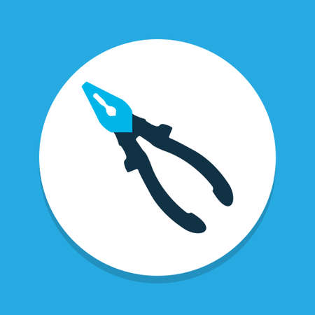 Pliers icon colored symbol. Premium quality isolated nippers element in trendy style.のイラスト素材