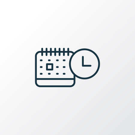 Events calendar icon line symbol. Premium quality isolated schedule element in trendy style.のイラスト素材