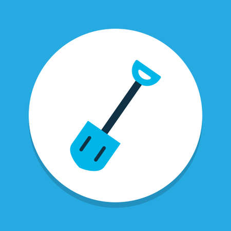 Shovel icon colored symbol. Premium quality isolated spade element in trendy style.のイラスト素材