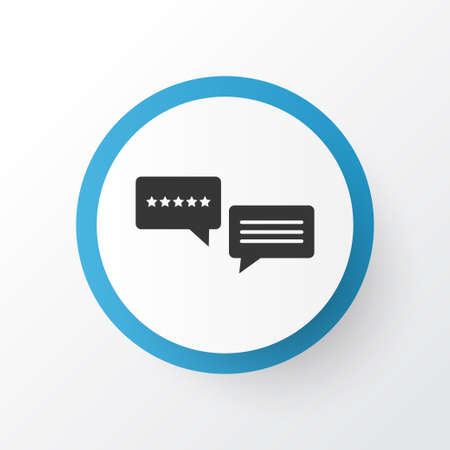 5-star review icon symbol. Premium quality isolated feedback element in trendy style.のイラスト素材