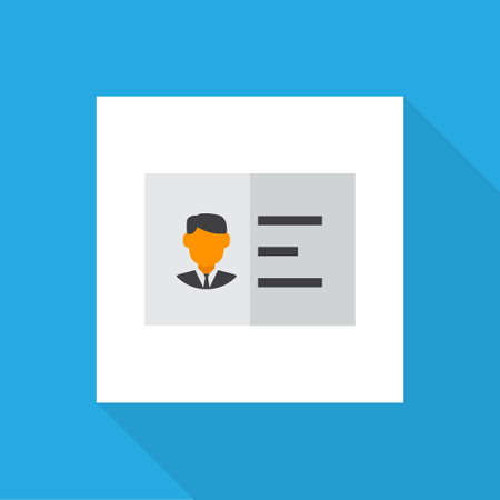 Authentication icon flat symbol. Premium quality isolated identification element in trendy style.のイラスト素材