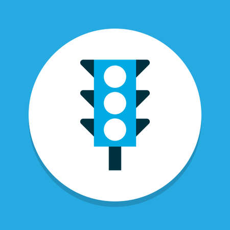 Traffic light icon colored symbol. Premium quality isolated stoplight element in trendy style.のイラスト素材