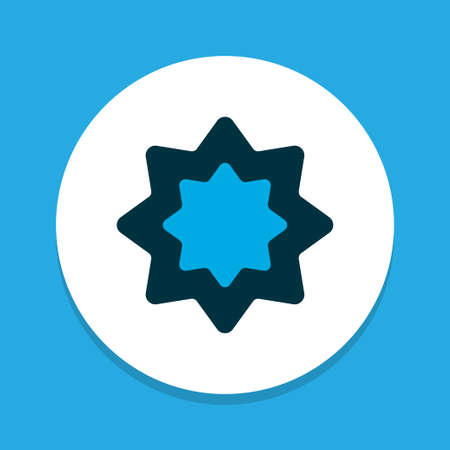 Rub el hizb icon colored symbol. Premium quality isolated octagonal star element in trendy style.のイラスト素材