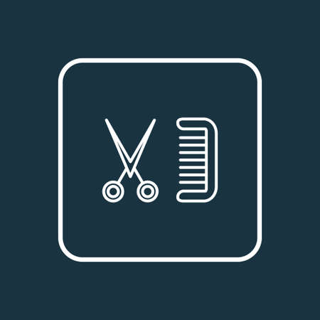 Barbershop icon line symbol. Premium quality isolated coiffure element in trendy style.のイラスト素材