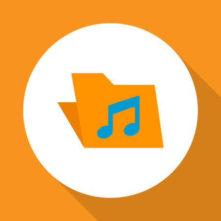 Archive icon flat symbol. Premium quality isolated portfolio element in trendy style.のイラスト素材