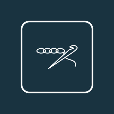 Crochet icon line symbol. Premium quality isolated knitting element in trendy style.のイラスト素材
