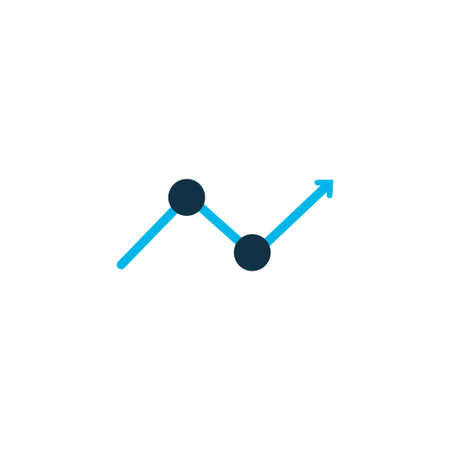 Progress icon colored symbol. Premium quality isolated growth graph element in trendy style.のイラスト素材
