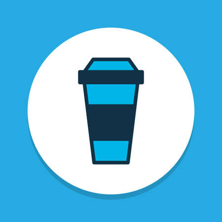 Coffee icon colored symbol. Premium quality isolated decaf element in trendy style.のイラスト素材