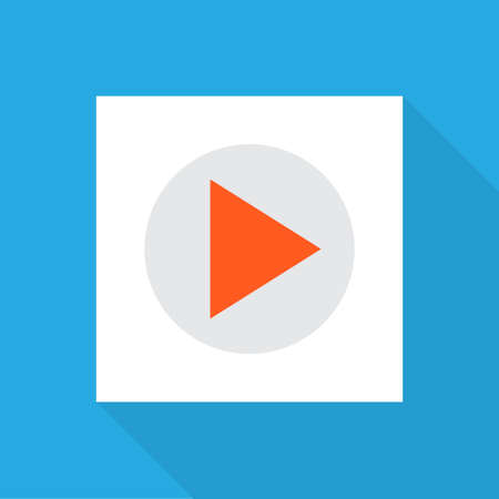 Begin icon flat symbol. Premium quality isolated button element in trendy style.のイラスト素材