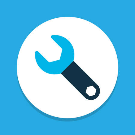 Wrench icon colored symbol. Premium quality isolated spanner element in trendy style.のイラスト素材