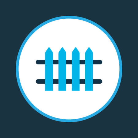 Fence icon colored symbol. Premium quality isolated wooden barrier element in trendy style.のイラスト素材