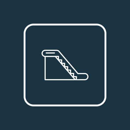 Escalator icon line symbol. Premium quality isolated walkway element in trendy style.のイラスト素材