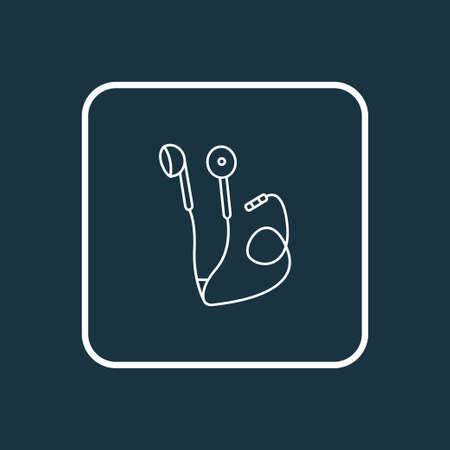 Headphone icon line symbol. Premium quality isolated earphone element in trendy style.のイラスト素材