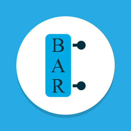 Bar icon colored symbol. Premium quality isolated poster element in trendy style.のイラスト素材