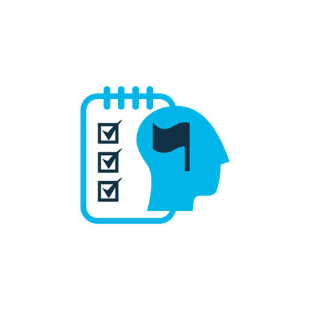 Self-organization icon colored symbol. Premium quality isolated personal planning element in trendy style.のイラスト素材