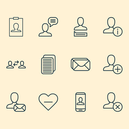 Social icons set with connect, communication, inbox and other connect
 elements. Isolated vector illustration social icons.のイラスト素材