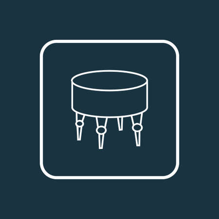 Ottoman icon line symbol. Premium quality isolated coffee table element in trendy style.のイラスト素材