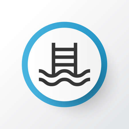 Swimming pool icon symbol. Premium quality isolated basin ladder element in trendy style.のイラスト素材