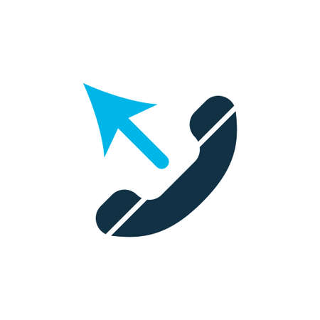 Call icon colored symbol. Premium quality isolated outgoing element in trendy style.のイラスト素材