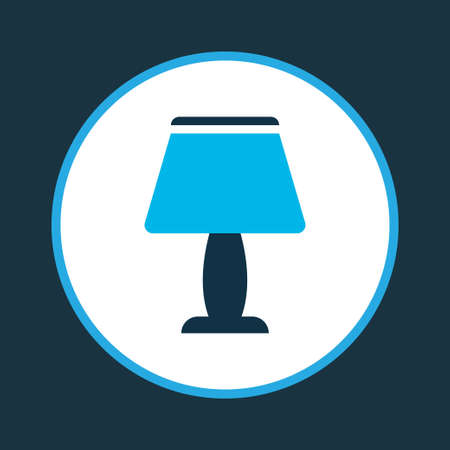 Lamp icon colored symbol. Premium quality isolated light element in trendy style.のイラスト素材