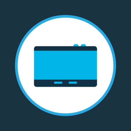 Tablet icon colored symbol. Premium quality isolated palmtop element in trendy style.のイラスト素材
