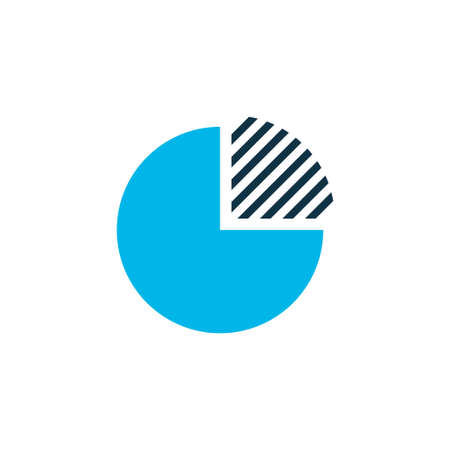 Statistics icon colored symbol. Premium quality isolated pie graph element in trendy style.のイラスト素材