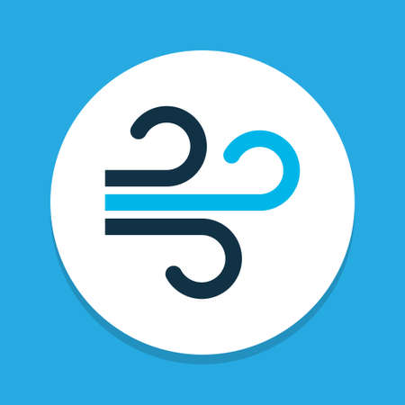 Wind icon colored symbol. Premium quality isolated weather element in trendy style.のイラスト素材