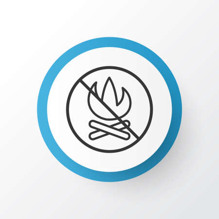 No bonfire icon symbol. Premium quality isolated fire banned element in trendy style.のイラスト素材
