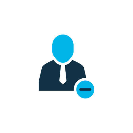 Remove from team icon colored symbol. Premium quality isolated delete account element in trendy style.のイラスト素材