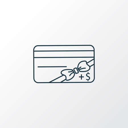 Bonus card icon line symbol. Premium quality isolated voucher element in trendy style.のイラスト素材