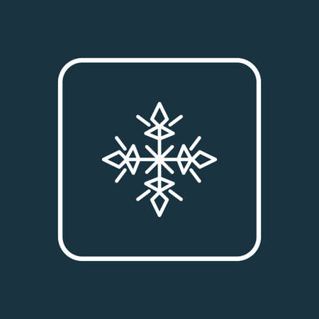 Snow icon line symbol. Premium quality isolated snowflake element in trendy style.のイラスト素材