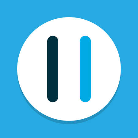 Pause icon colored symbol. Premium quality isolated stop element in trendy style.のイラスト素材
