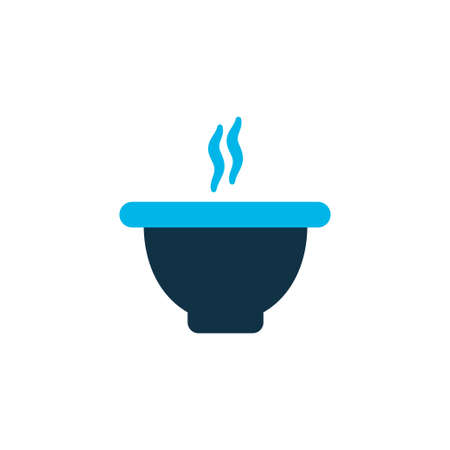 Soup icon colored symbol. Premium quality isolated meal element in trendy style.のイラスト素材