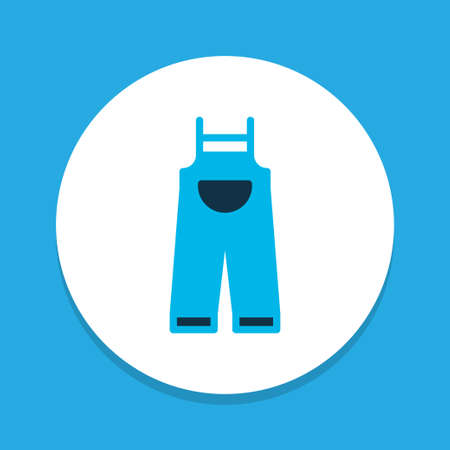 Overalls icon colored symbol. Premium quality isolated coveralls element in trendy style.のイラスト素材