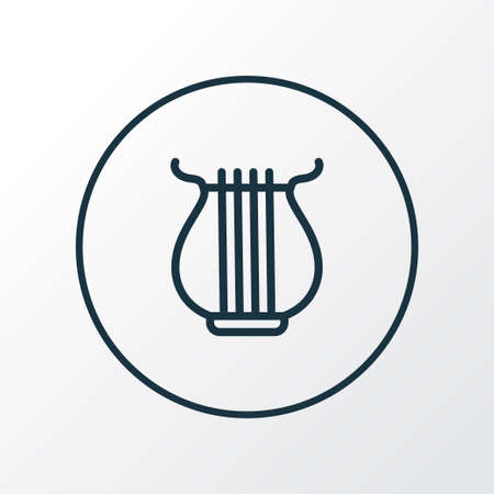 Harp icon line symbol. Premium quality isolated stringed element in trendy style.のイラスト素材