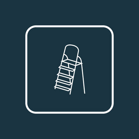 Stepladder icon line symbol. Premium quality isolated stairs element in trendy style.のイラスト素材