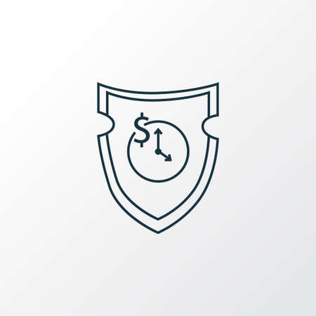Investment insurance icon line symbol. Premium quality isolated safety element in trendy style.のイラスト素材
