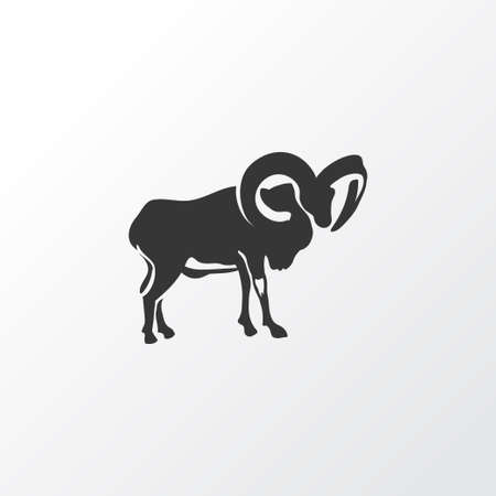 Ovis icon symbol. Premium quality isolated ram element in trendy style.の写真素材