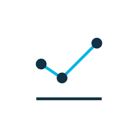 Increase icon colored symbol. Premium quality isolated pointed line chart element in trendy style.の写真素材