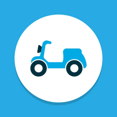 Moped icon colored symbol. Premium quality isolated scooter element in trendy style.のイラスト素材
