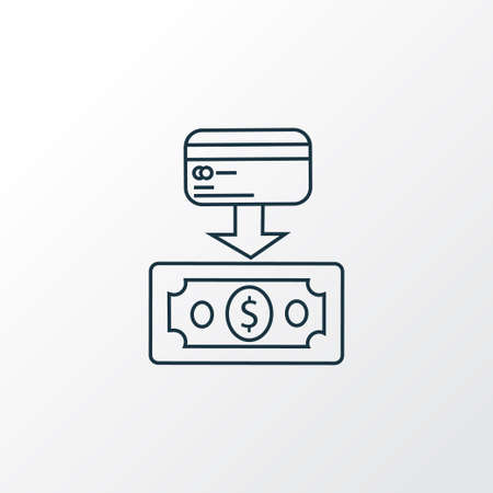 Cashback card icon line symbol. Premium quality isolated commerce element in trendy style.のイラスト素材