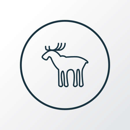 Elk icon line symbol. Premium quality isolated moose element in trendy style.のイラスト素材
