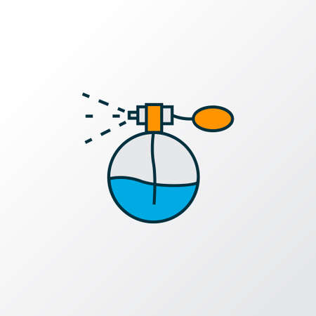 Perfume icon colored line symbol. Premium quality isolated fragrance element in trendy style.のイラスト素材