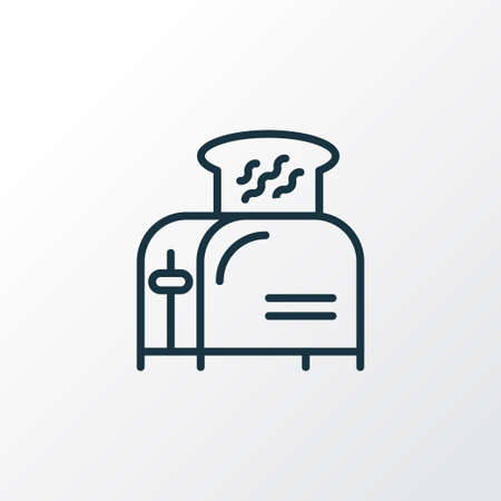 Toaster icon line symbol. Premium quality isolated appliance element in trendy style.のイラスト素材